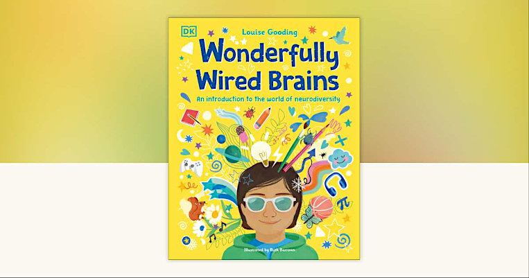 yellow picture book with a child with sunglasses on the front